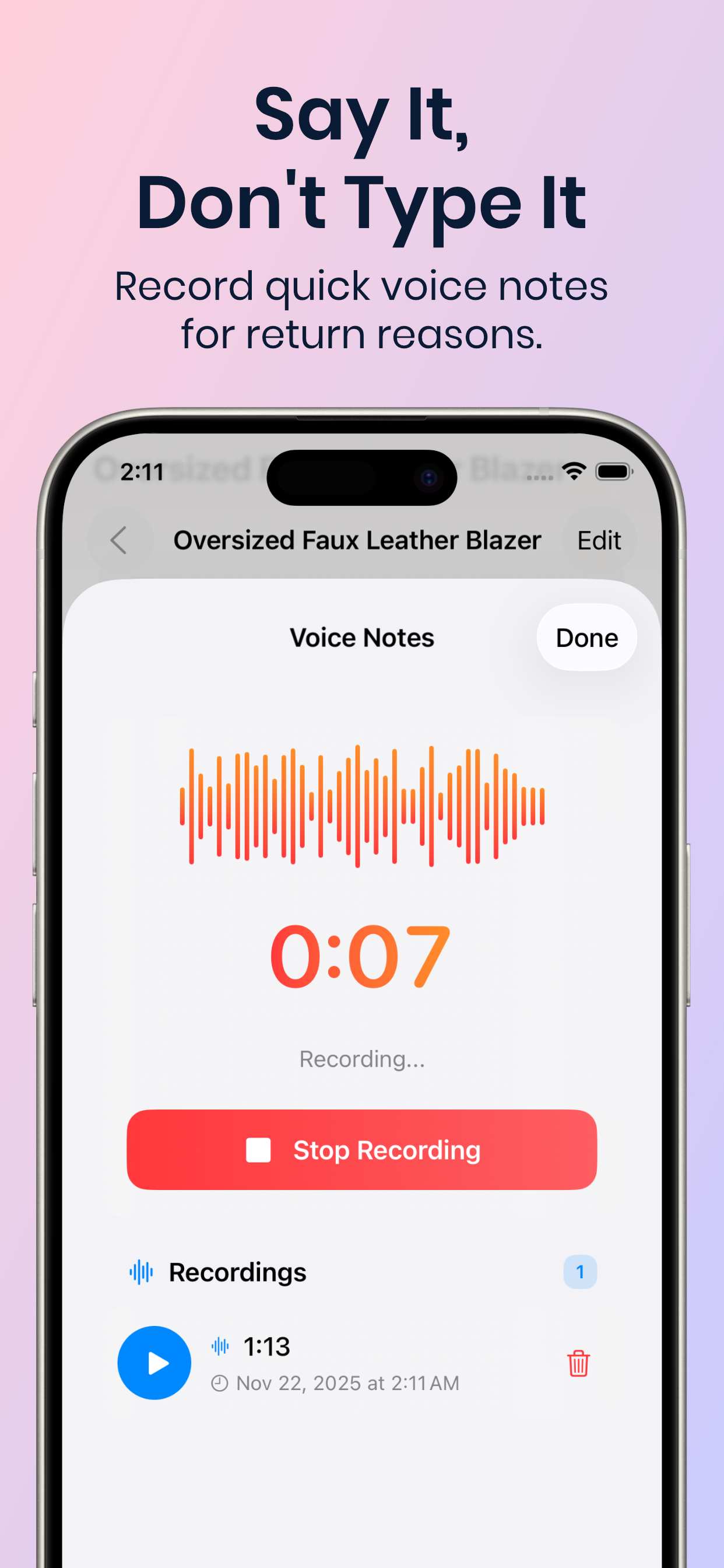 ReturnTrack Screenshot 3